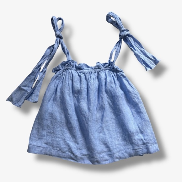 J. Crew Tie-shoulder Chambray Linen Top - Picture 2 of 12